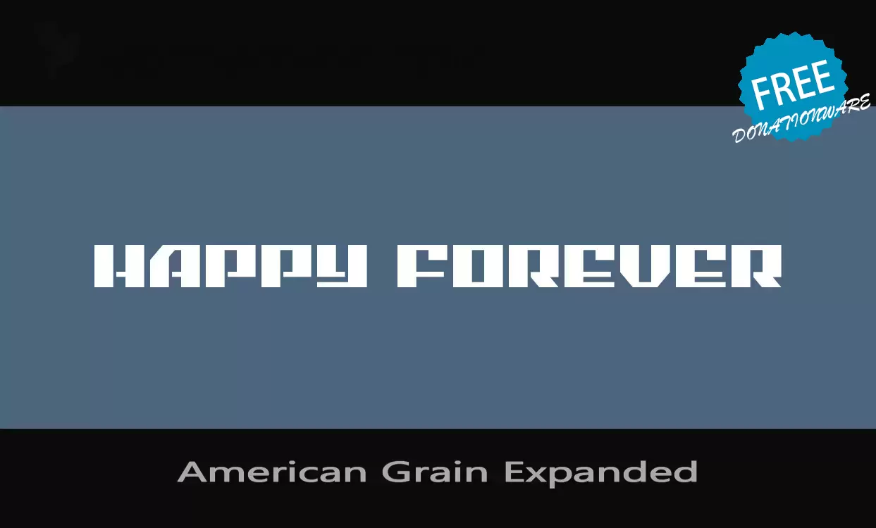 「American-Grain-Expanded」字体效果图
