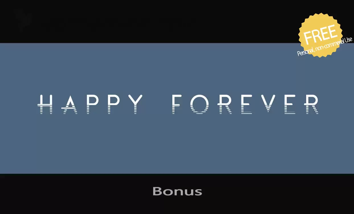「Bonus」字体效果图