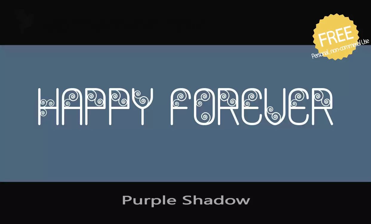 「Purple-Shadow」字体效果图