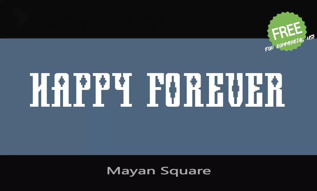 「Mayan Square」字体效果图