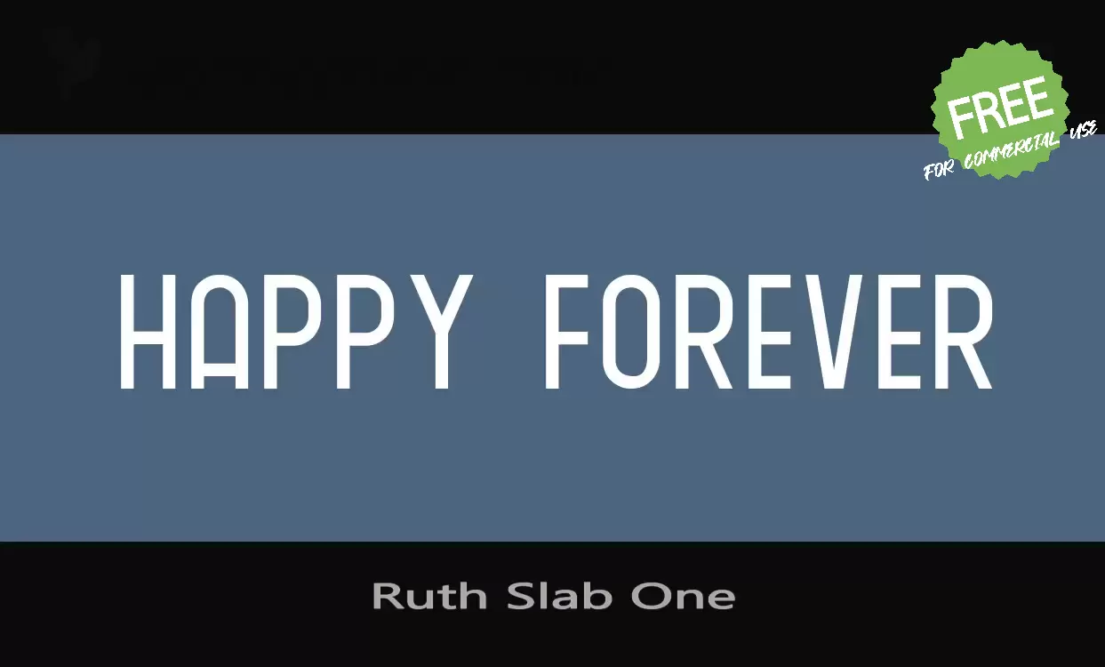 「Ruth-Slab-One」字体效果图