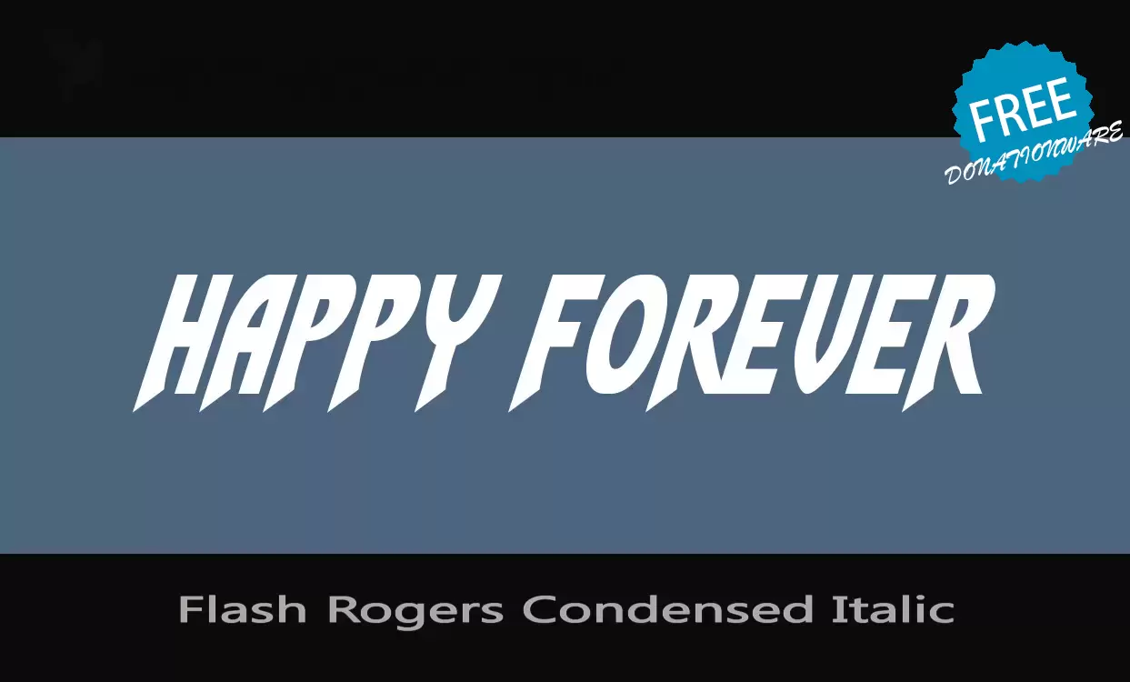 「Flash-Rogers-Condensed-Italic」字体效果图