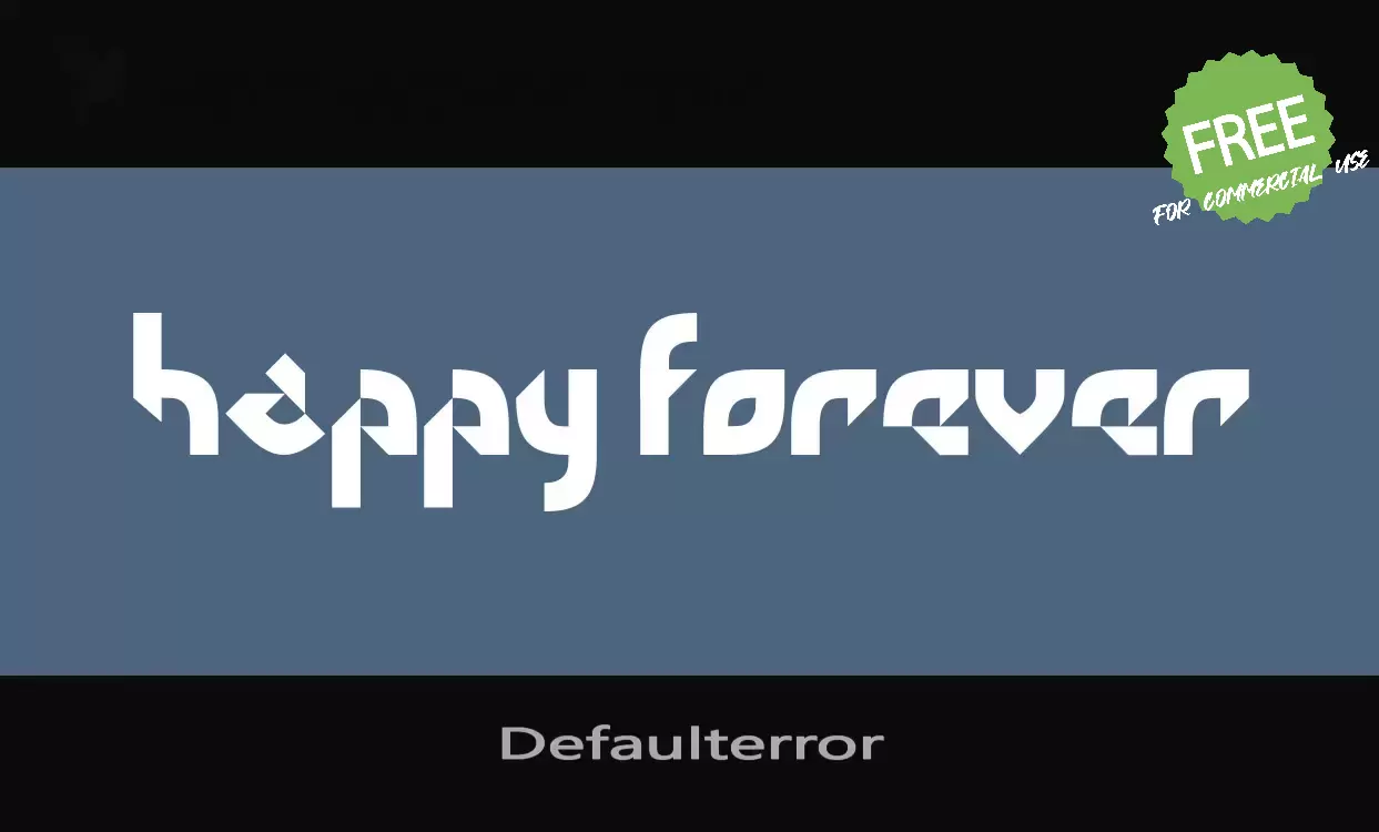 Font Sample of Defaulterror
