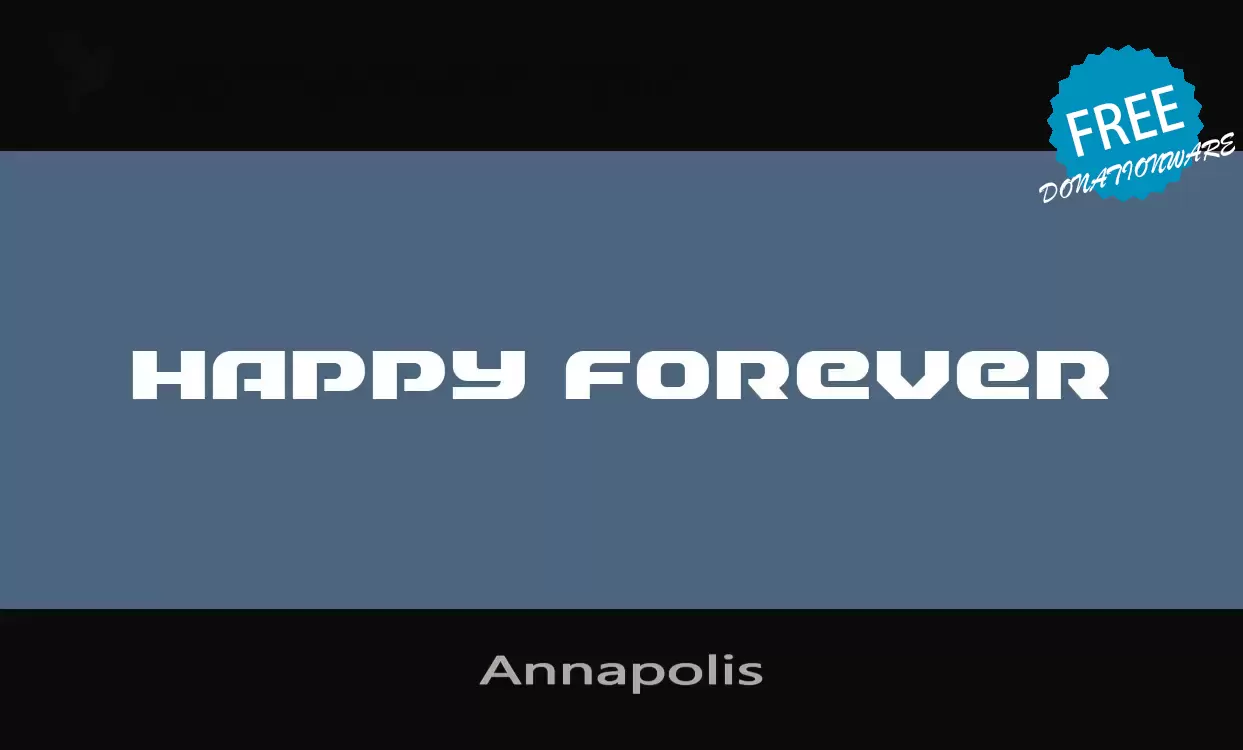 「Annapolis」字体效果图