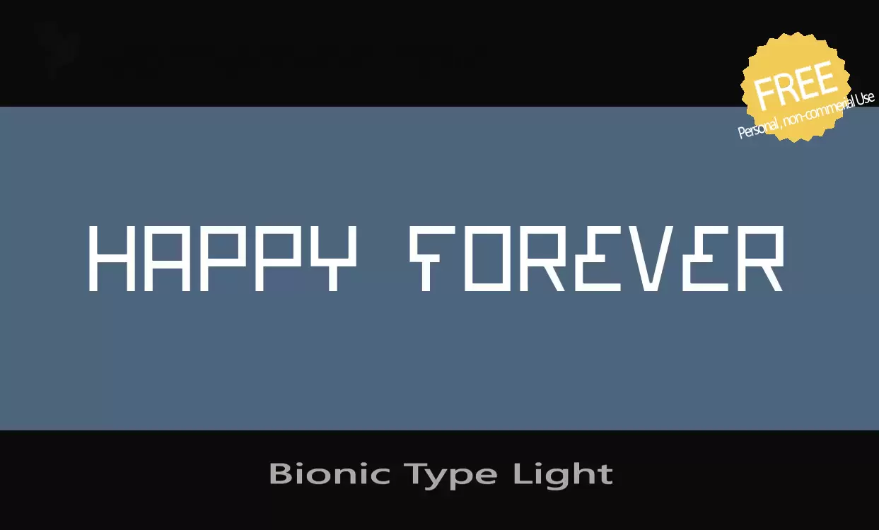「Bionic-Type-Light」字体效果图