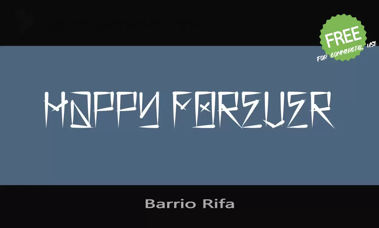 「Barrio-Rifa」字体效果图