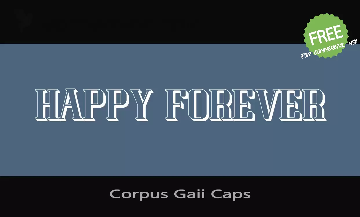「Corpus-Gaii-Caps」字体效果图