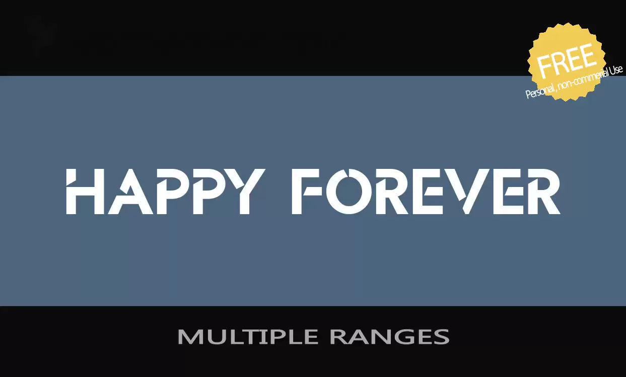 Sample of MULTIPLE-RANGES