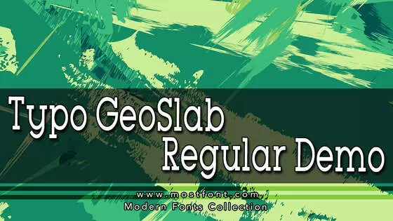 Typographic Design of Typo-GeoSlab-Regular-Demo