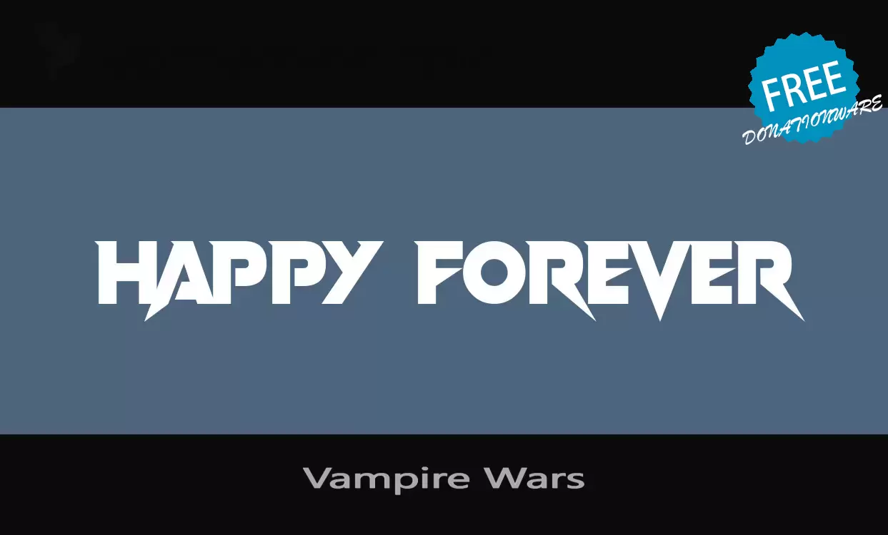 Font Sample of Vampire-Wars