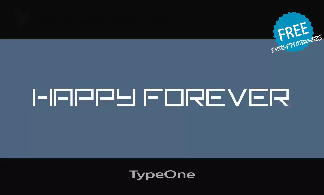 「TypeOne」字体效果图