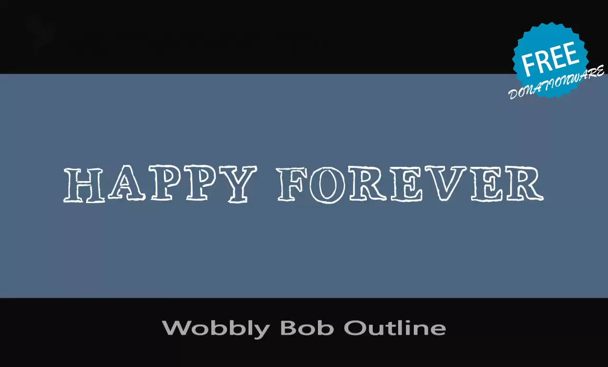 「Wobbly-Bob-Outline」字体效果图