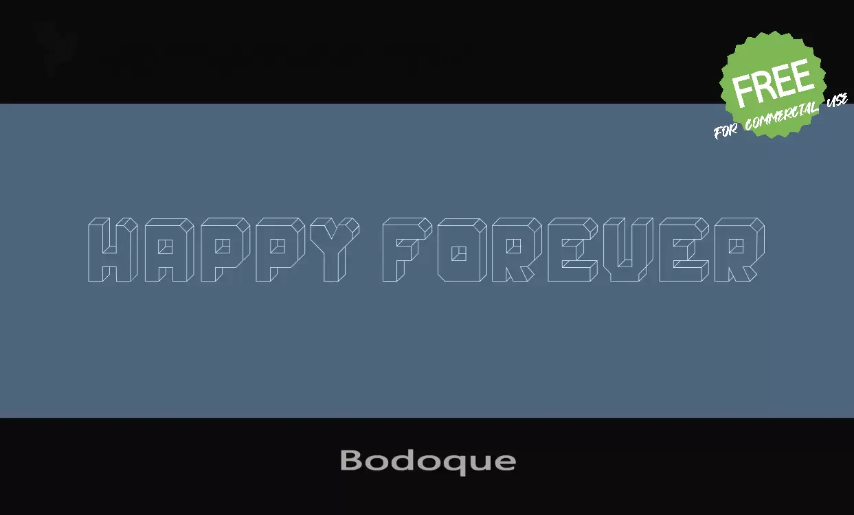 「Bodoque」字体效果图