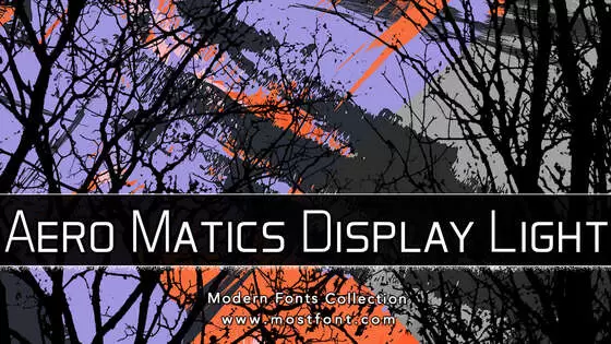 Typographic Design of Aero-Matics-Display-Light