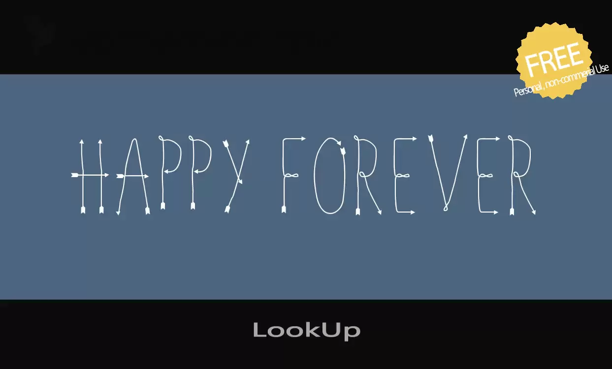 「LookUp」字体效果图