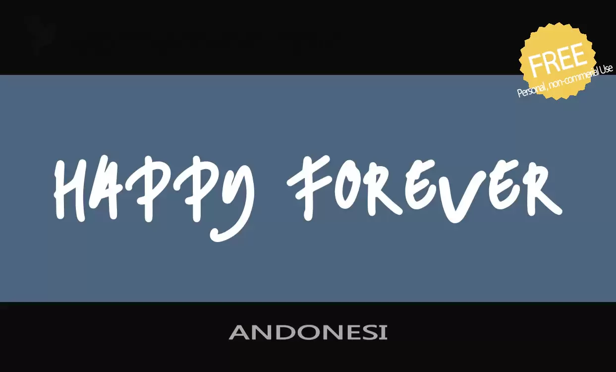 「ANDONESI」字体效果图