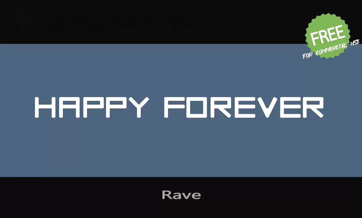 Font Sample of Rave