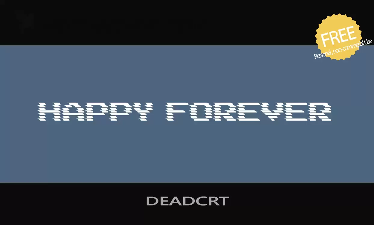 Font Sample of DEADCRT