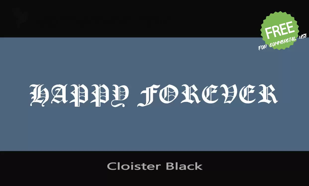 Sample of Cloister-Black