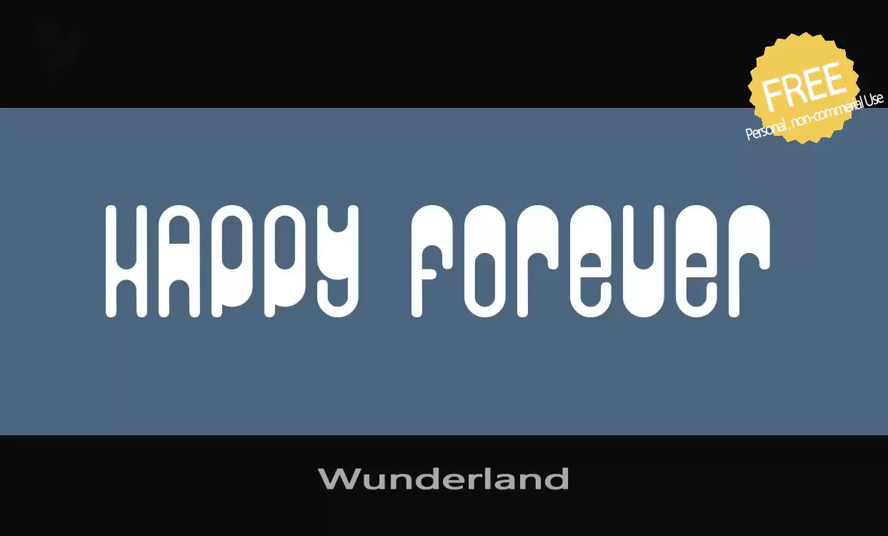 「Wunderland」字体效果图