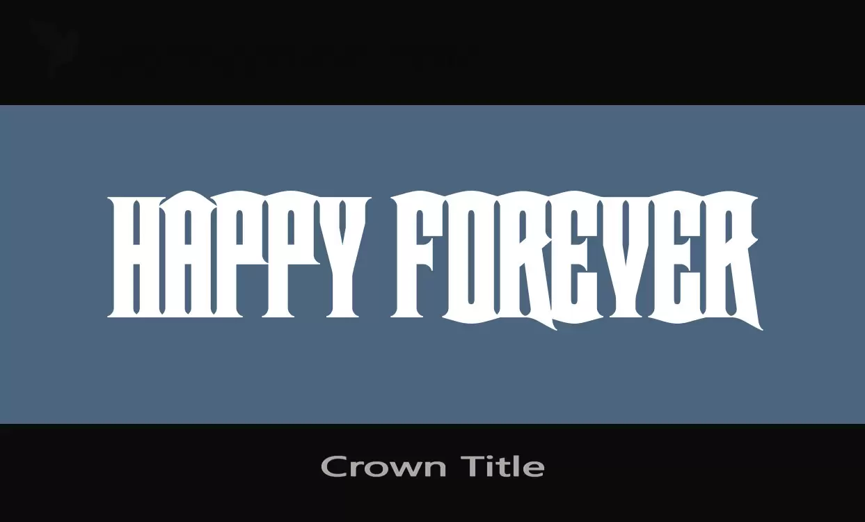 「Crown-Title」字体效果图