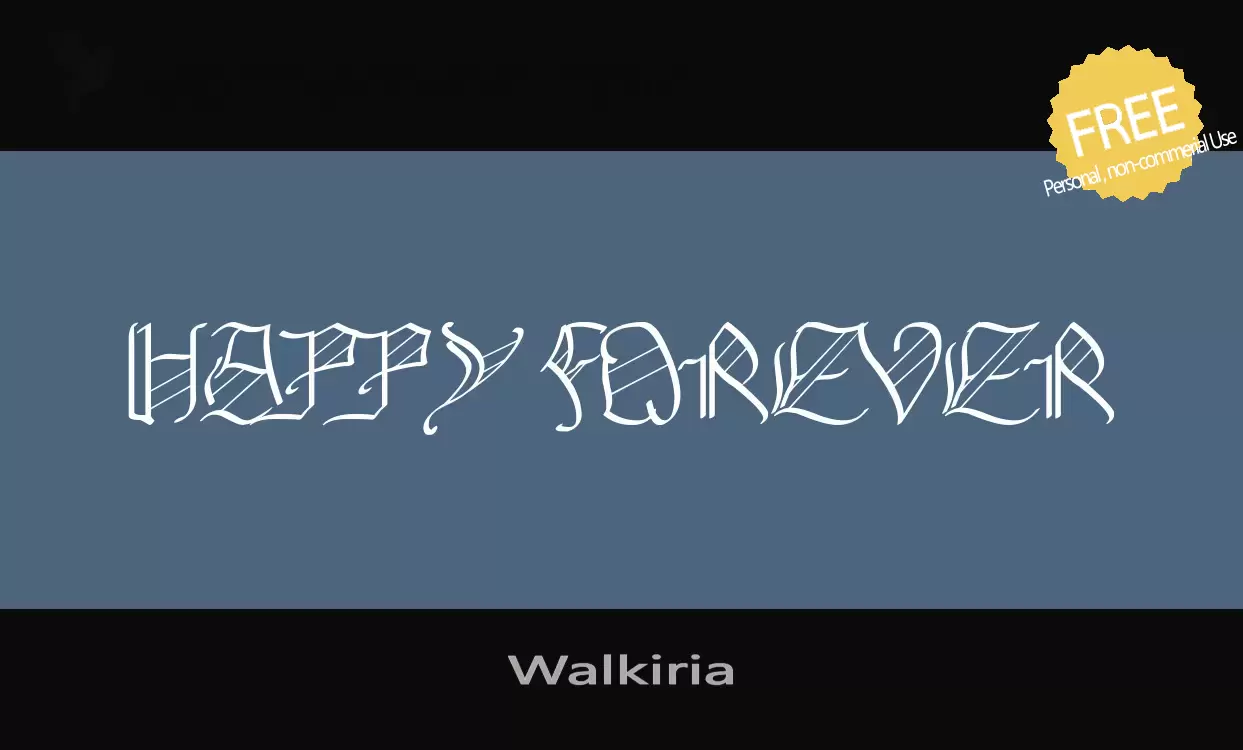 「Walkiria」字体效果图