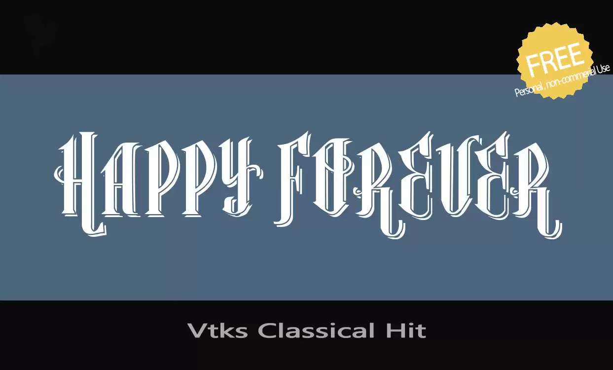 「Vtks-Classical-Hit」字体效果图