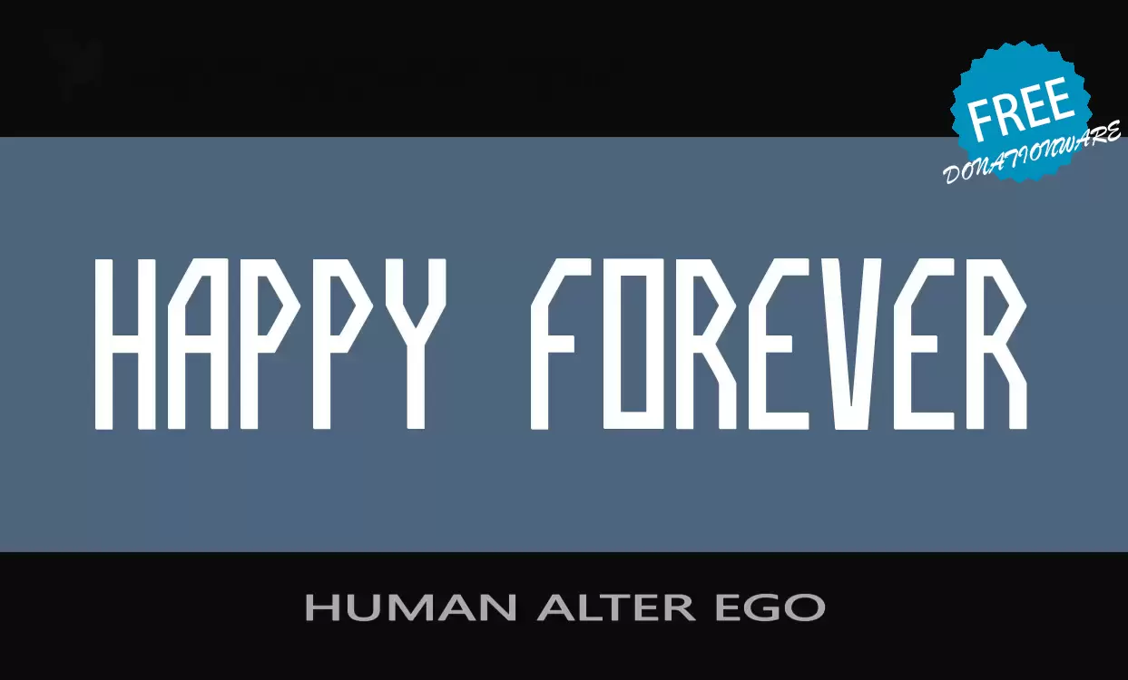 「HUMAN-ALTER-EGO」字体效果图
