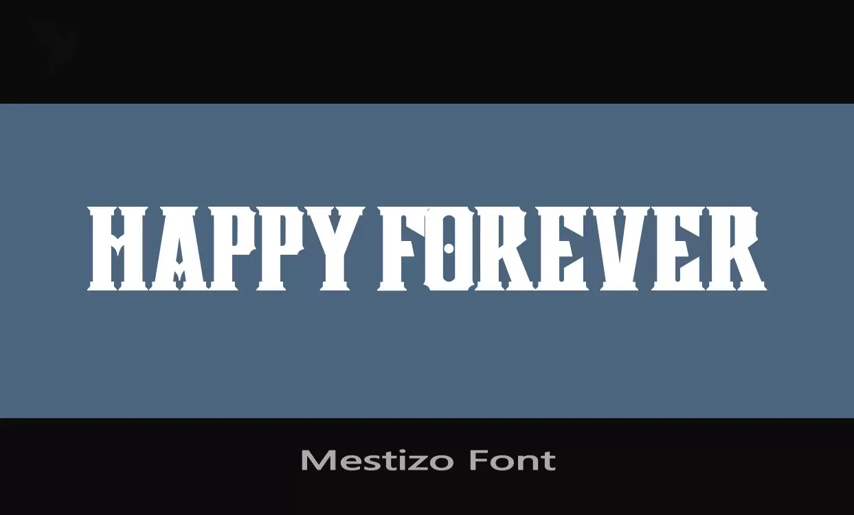 Sample of Mestizo-Font
