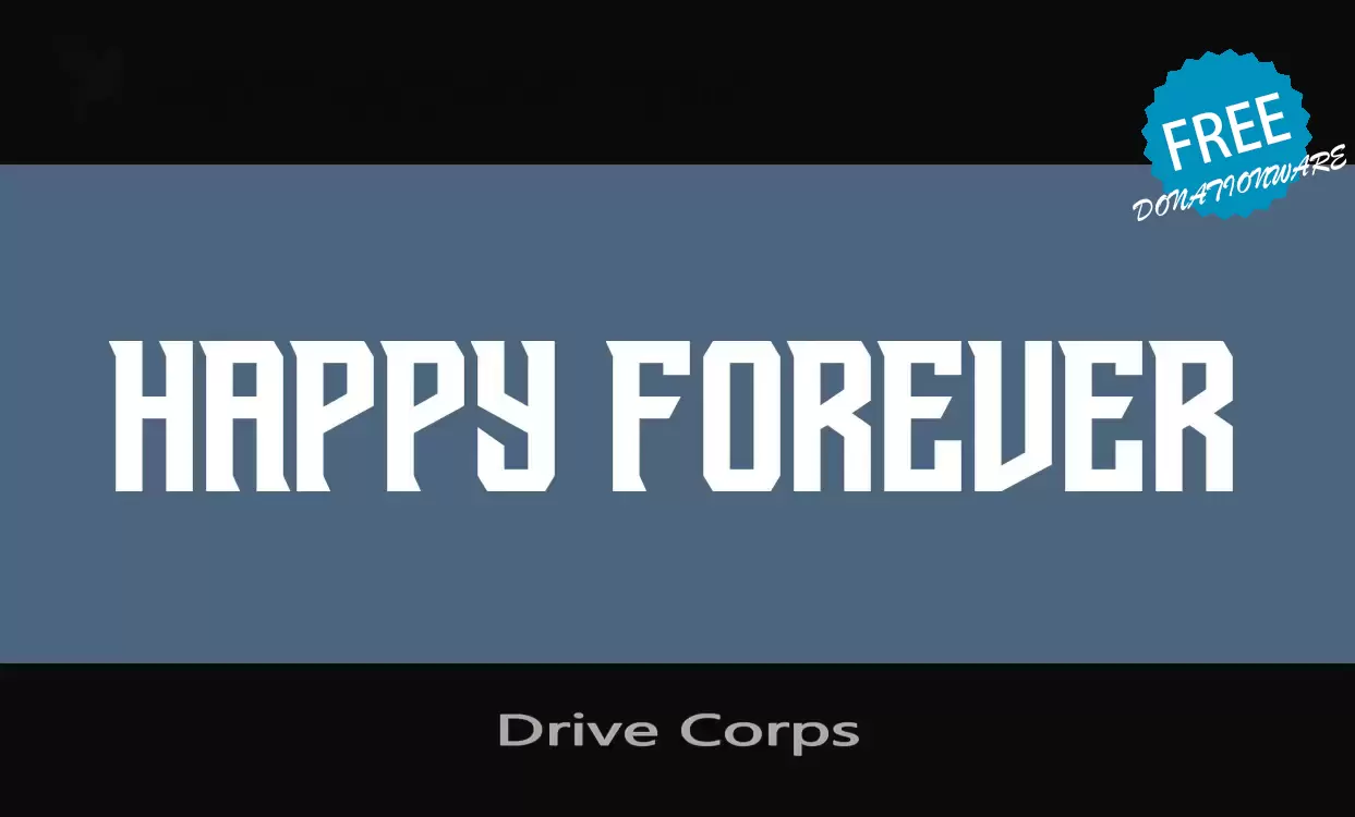 「Drive-Corps」字体效果图