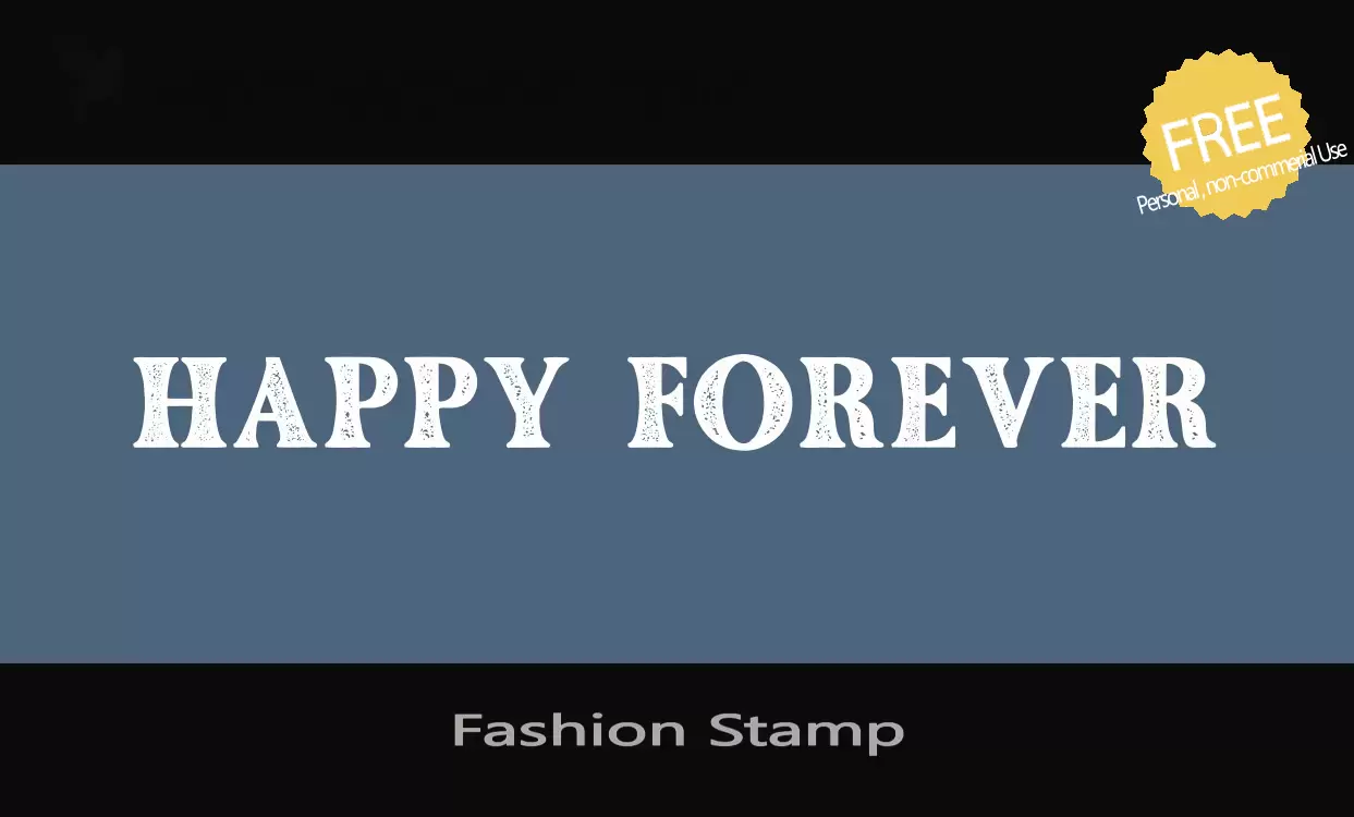 Font Sample of Fashion-Stamp