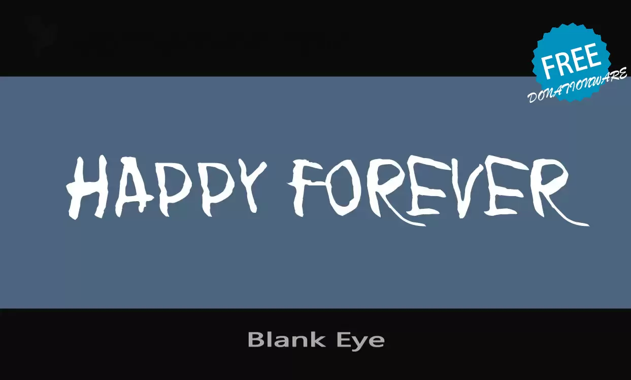「Blank-Eye」字体效果图