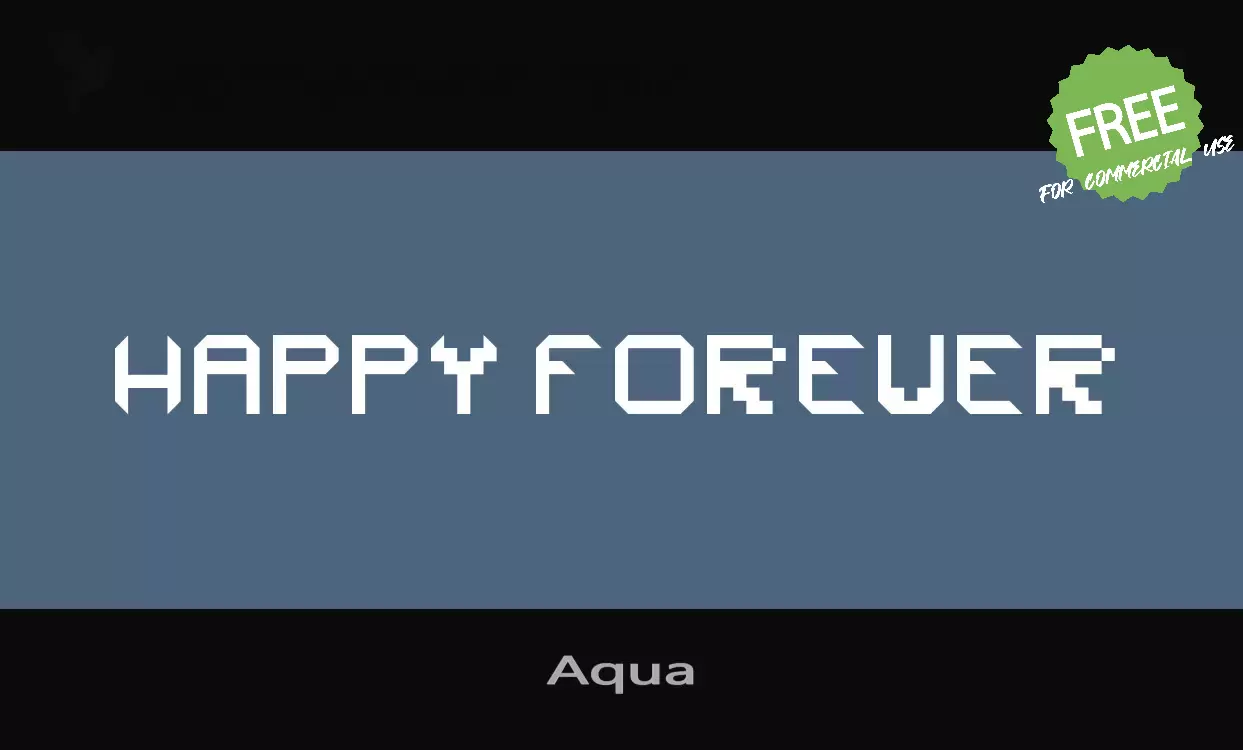 「Aqua」字体效果图