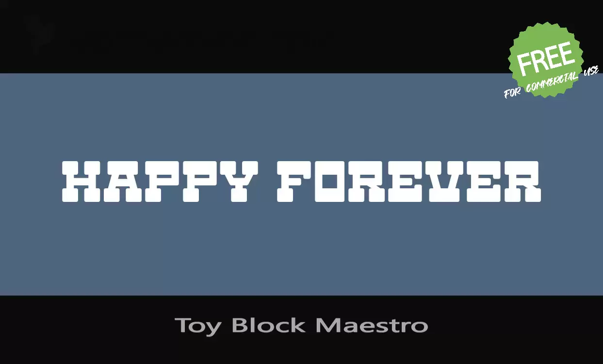 Font Sample of Toy-Block-Maestro