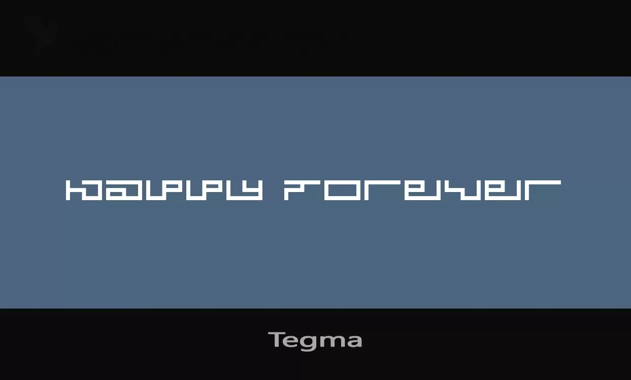 「Tegma」字体效果图