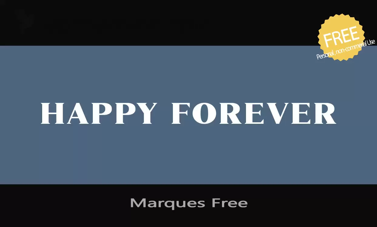 Font Sample of Marques-Free