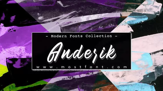 「Anderik」字体排版样式
