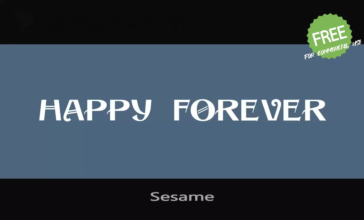 「Sesame」字体效果图