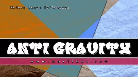 「ANTI-GRAVITY」字体排版图片