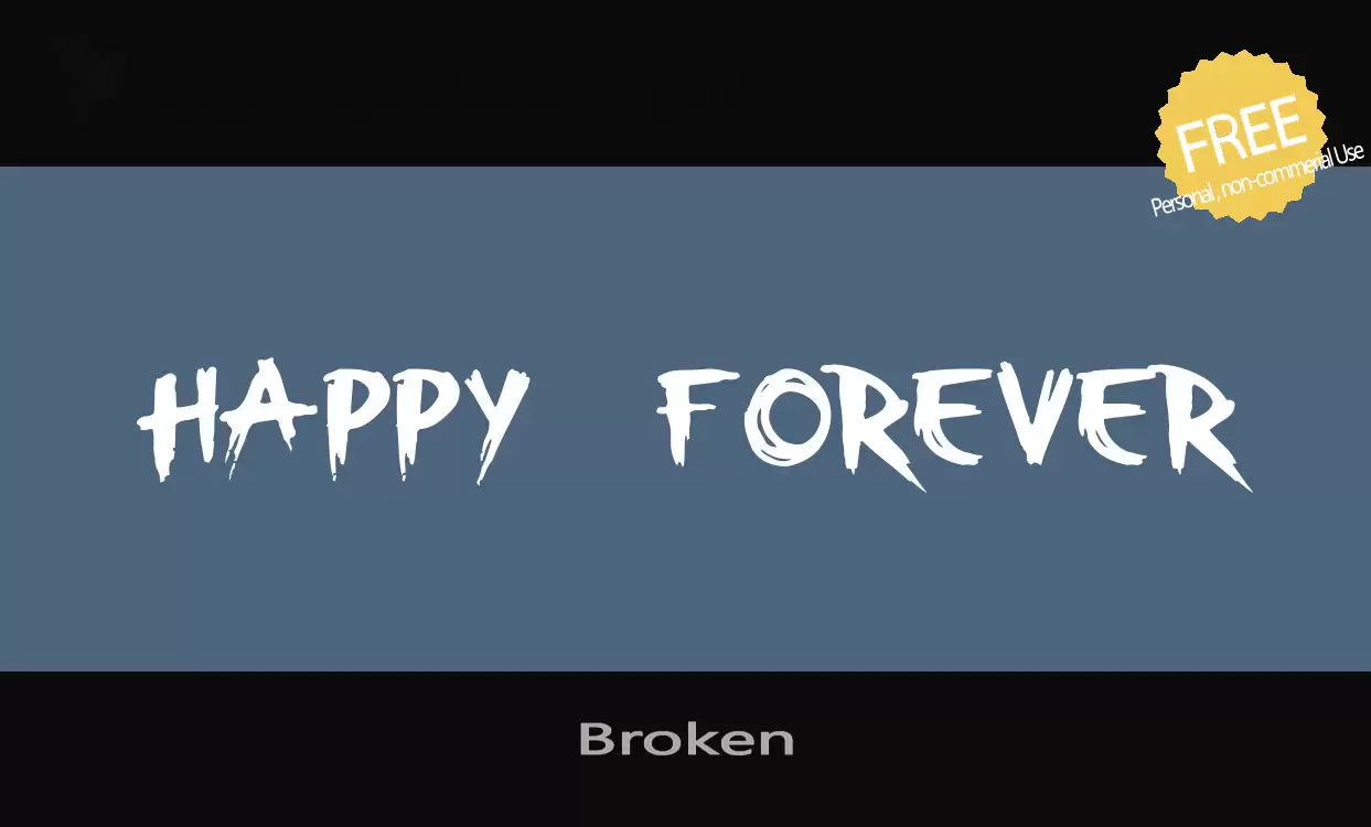 「Broken」字体效果图