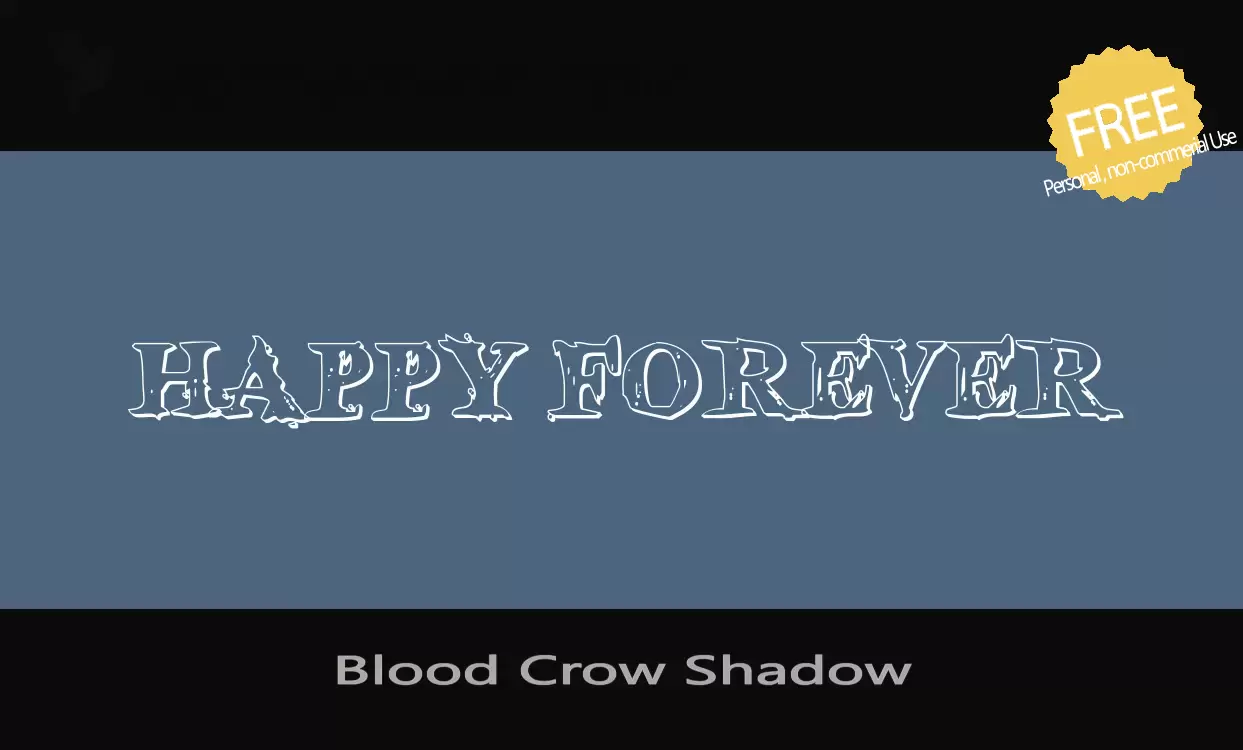 「Blood-Crow-Shadow」字体效果图