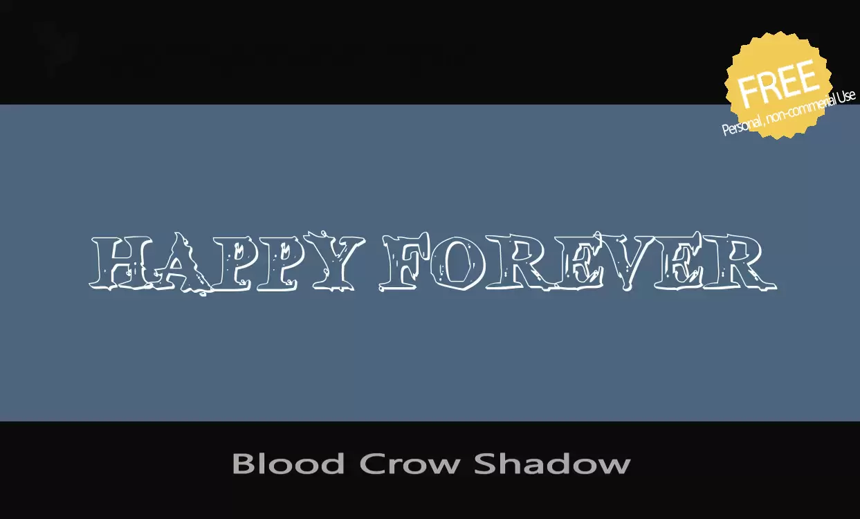 Font Sample of Blood-Crow-Shadow