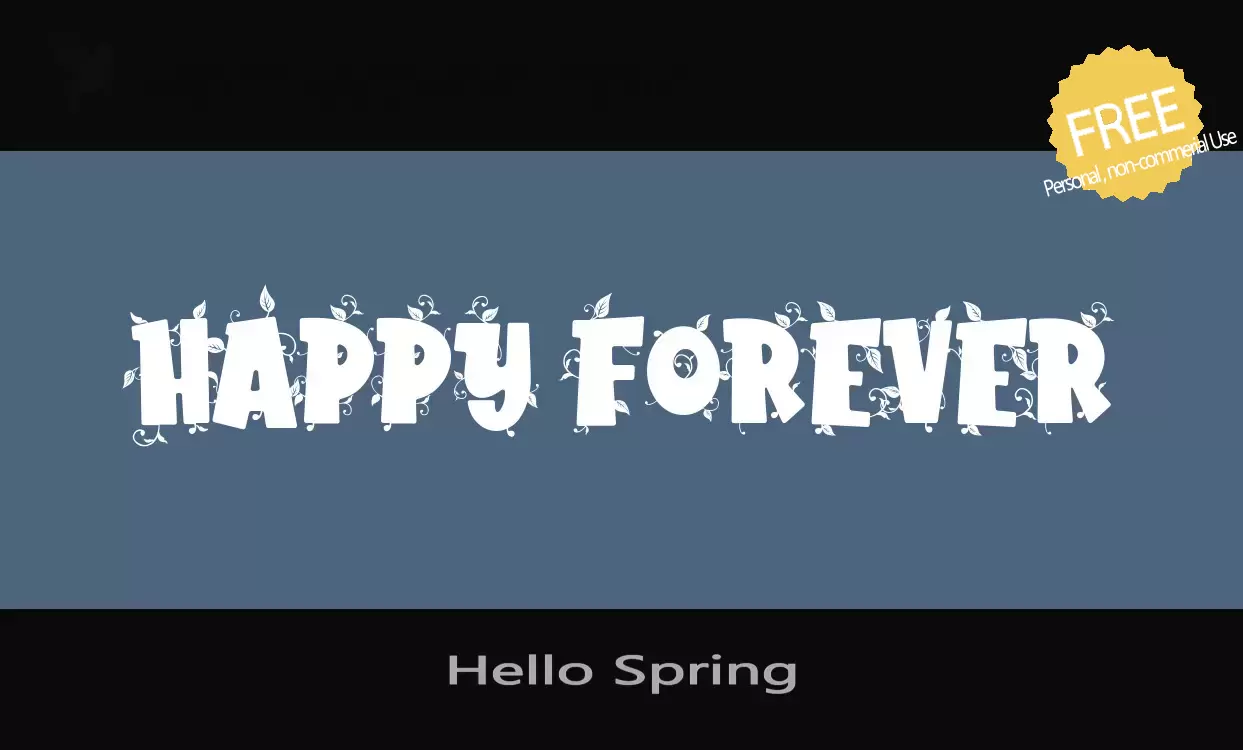 「Hello-Spring」字体效果图