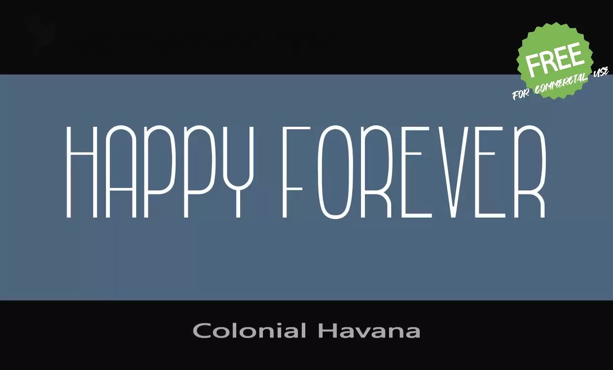 「Colonial-Havana」字体效果图
