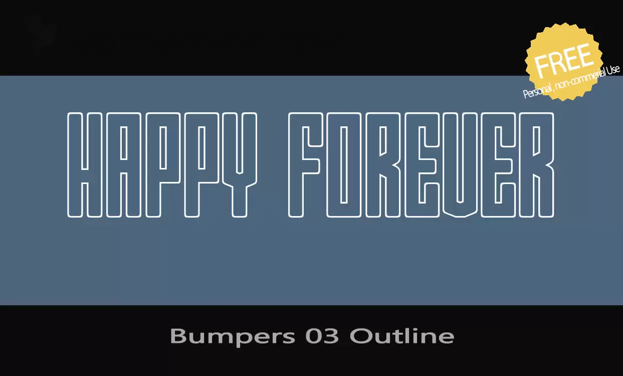 Font Sample of Bumpers-03-Outline