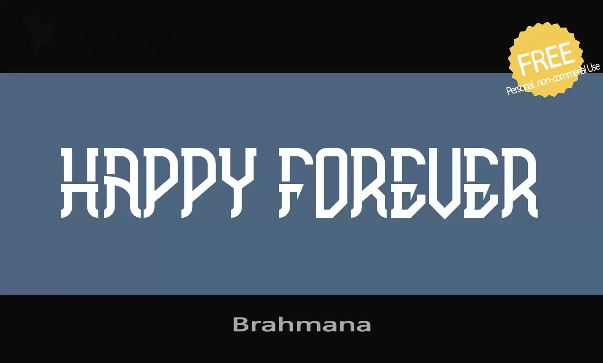 「Brahmana」字体效果图