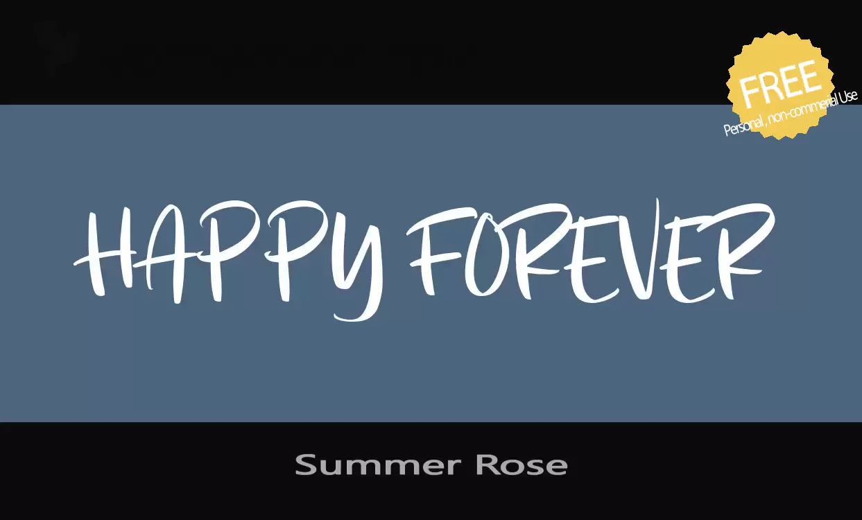 「Summer-Rose」字体效果图