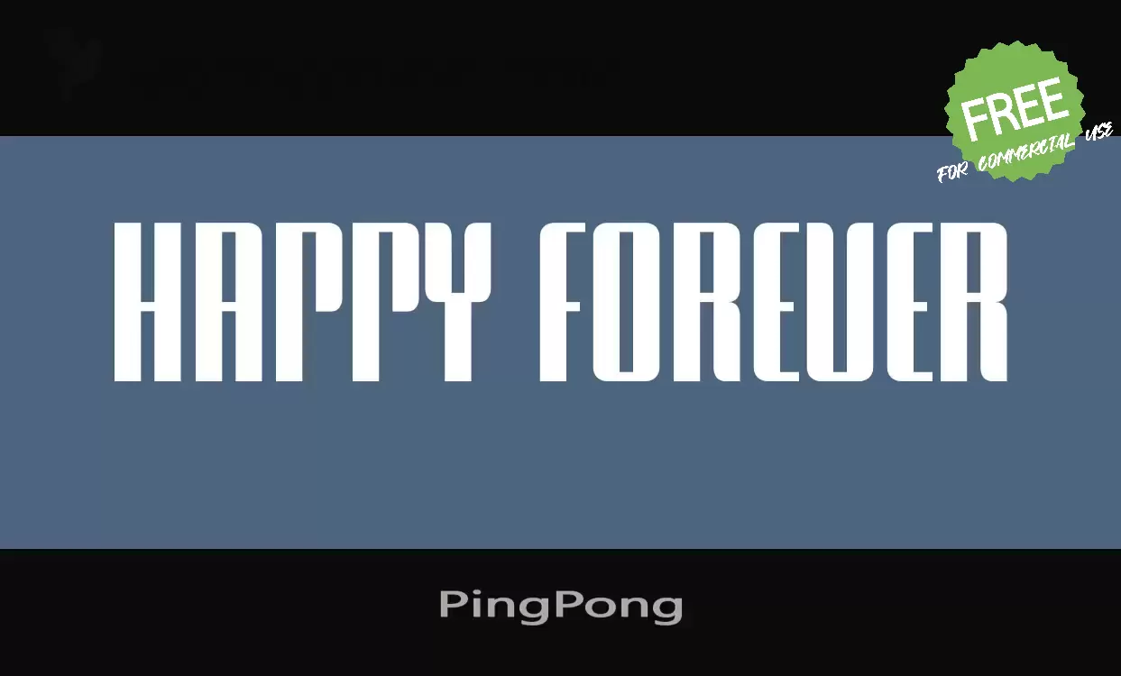 「PingPong」字体效果图