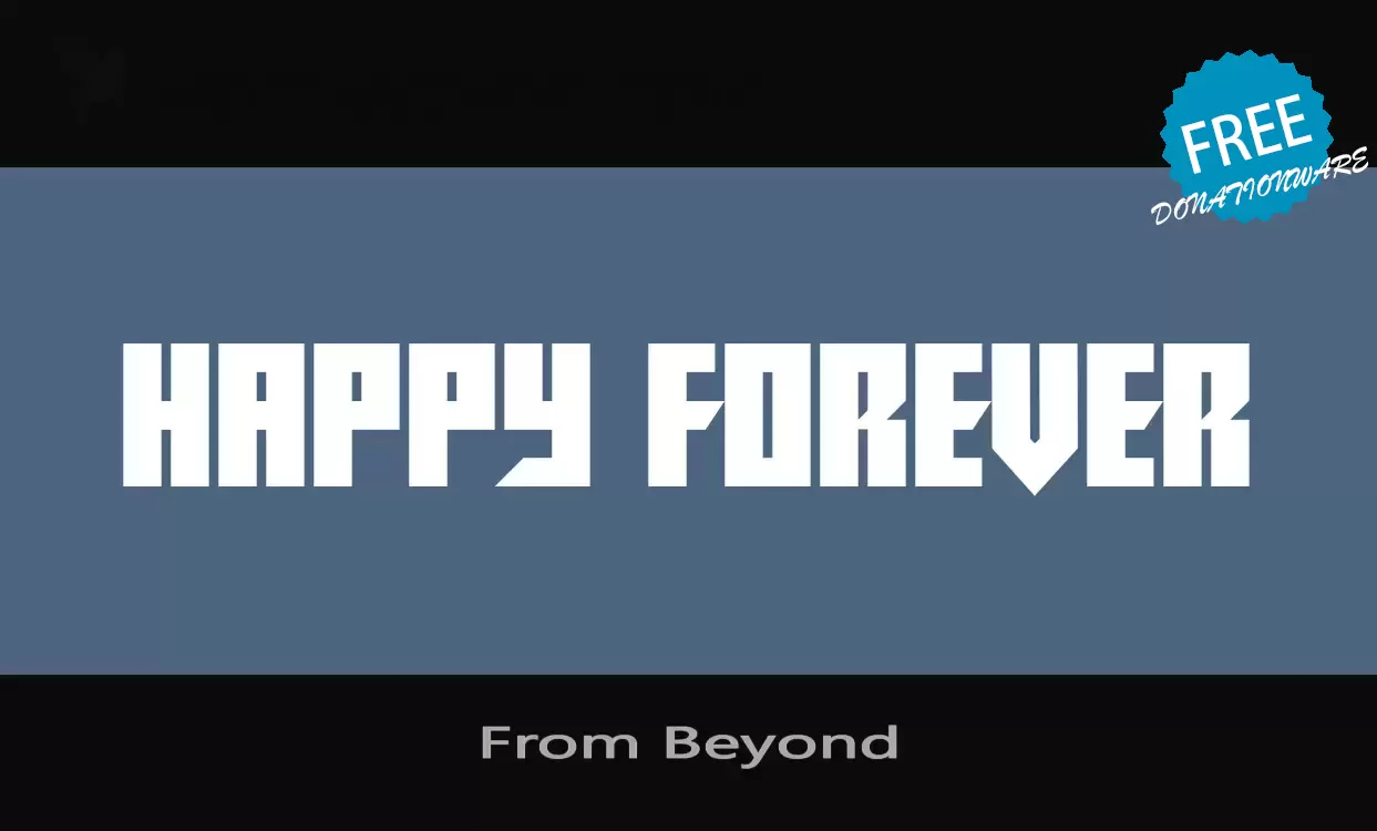 「From-Beyond」字体效果图