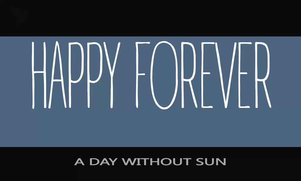 Font Sample of A-DAY-WITHOUT-SUN